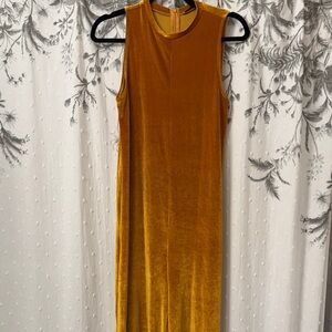 Zara Mustard Velvet Jumpsuit